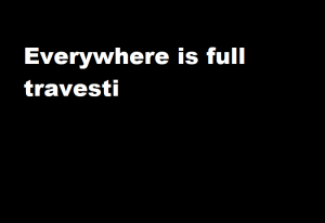 everywhere is full travesti