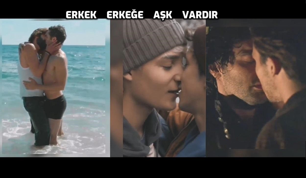 Erkek erkeğe öpüşme sahneleri – Man to man kissing