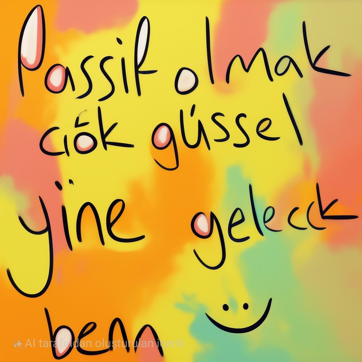 Pasif olmak çok güzel yine gelecek ben
